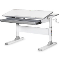Дитячий стіл Mealux Edmonton Multicolor G Lite (арт. BD-610 W/MC + G Lite) - стільниця біла / накладки сірі (коробок-1 шт.)