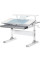 Детский стол Mealux Edmonton Multicolor G с полкой S50 (арт. BD-610 W/MC + G + S50 WG) - столешница белая / накладки серые (коробок-2 шт.)