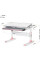 Детский стол Mealux Edmonton Multicolor PN Lite (арт.BD-610 W/MC + PN Lite) - cтолешница белая / накладки серые и розовые (коробок-2 шт.)
