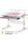 Детский стол Mealux Edmonton Multicolor PN с полкой S50 (арт. BD-610 W/MC + PN + S50 WG) - столешница белая / накладки серые и розовые (коробок-3 шт.)