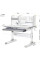 Детский стол Mealux Edmonton Multicolor G с полкой (арт. BD-610 W/MC + G с полкой) - cтолешница белая / накладки серые (коробок 2 шт.)