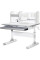 Детский стол Mealux Edmonton Multicolor G с полкой (арт. BD-610 W/MC + G с полкой) - cтолешница белая / накладки серые (коробок 2 шт.)