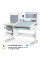 Дитячий стіл Mealux Winnipeg Multicolor Plus WG Blue (арт. BD-630 WG + BL з тумбою) - стільниця біла / накладки на ніжках блакитні (коробок-2 шт.)