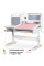 Дитячий стіл Mealux Winnipeg Multicolor WG + PN (арт.BD-630 WG + PN Multicolor) - cтільниця біла / ніжки білі, накладки сірі і рожеві (коробок-1 шт.)