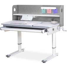 Детский стол Mealux Denver Plus Grey (арт.BD-660 G Plus)- столешница белая / накладки серые (коробок-1 шт.)
