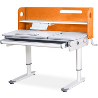 Детский стол Mealux Denver Plus Orange (арт.BD-660 OR Plus) - столешница белая / накладки оранжевые (коробок-1 шт.)
