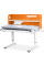 Детский стол Mealux Denver Plus Orange (арт.BD-660 OR Plus) - столешница белая / накладки оранжевые (коробок-1 шт.)