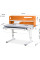 Детский стол Mealux Denver Plus Orange (арт.BD-660 OR Plus) - столешница белая / накладки оранжевые (коробок-1 шт.)