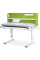 Детский стол Mealux Denver Plus Green (арт.BD-660 Z Plus)- столешница белая / накладки зеленые (коробок-1 шт.)