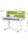Детский стол Mealux Denver Plus Green (арт.BD-660 Z Plus)- столешница белая / накладки зеленые (коробок-1 шт.)