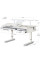 Детский стол Mealux Montreal 2 WG с полкой S-50 (арт. BD-670-2 WG + S 50 WG) - столешница белая / накладки на ножках серые (коробок 3 шт.)