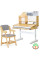 Комплект стол Mealux Timberdesk S + кресло Mealux Carlo (арт. BD-685 Wood S + KD-050 G) - столешница дерево / обивка серая (коробок 2 шт.)