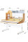 Детский стол Mealux Timberdesk L (арт. BD-690 Wood L) - столешница дерево / ножки белые (коробок 2 шт.)