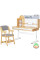 Комплект стол Mealux Timberdesk L + кресло Mealux Carlo (арт. BD-690 Wood L+ KD-050 G) - столешница дерево / обивка серая (коробок 3 шт.)