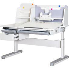 Детский стол Mealux Milton Electro Grey (арт. BD-730 WG) - столешница белая / накладки на ножках серые (коробок 2 шт.)