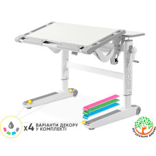 Детский стол Mealux Ergowood M Multicolor TG  (арт. BD-800 TG/MC) - cтолешница береза / накладки на ножках серые (коробок-2 шт.)
