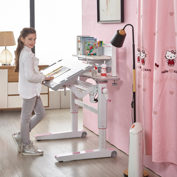 Детский стол Mealux Ergowood M Multicolor TG  (арт. BD-800 TG/MC) - cтолешница береза / накладки на ножках серые (коробок-2 шт.)