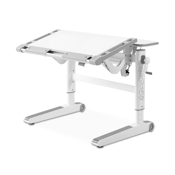 Детский стол Mealux Ergowood L Multicolor W (арт. BD-810 W/MC) - столешница белая / накладки на ножках серые (коробок-2 шт.)