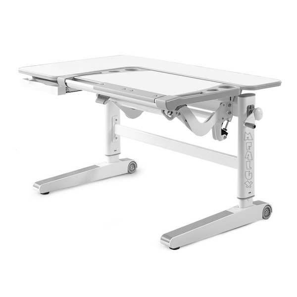 Детский стол Mealux Kingwood Multicolor W (арт. BD-820 W/MC) - столешница белая / накладки на ножках серые (коробок-2 шт.)