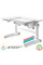 Дитячий стіл Mealux Kingwood Multicolor W (арт. BD-820 W/MC) - стільниця біла / накладки на ніжках сірі (коробок-2 шт.)