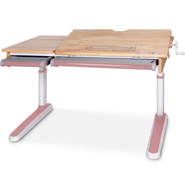 Детский стол Mealux Oxford Wood PN Lite (арт. BD-920 Wood PN Lite) - столешница дерево / накладки розовые (коробок-2 шт.)