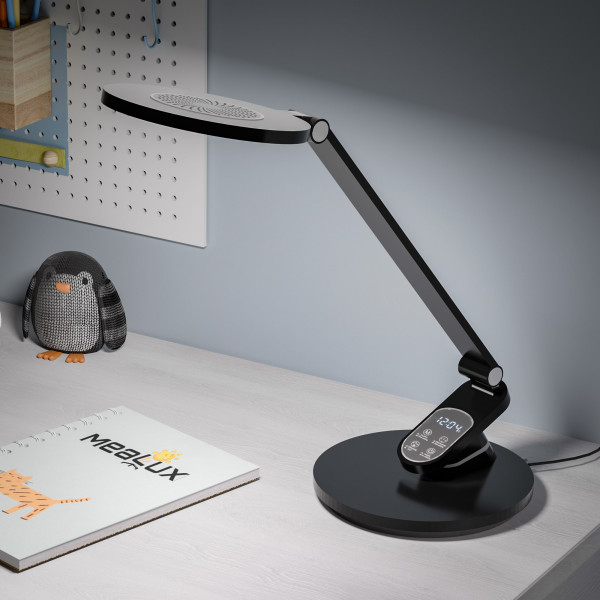 Лампа светодиодная Mealux DL-410 Black (арт. BL1235 Black) - цвет пластика черный (коробок-1 шт.)