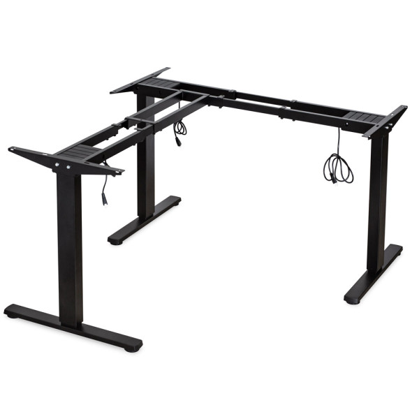 Каркас для столу Mealux Powerframe Trio Black (арт. BS-30 Black) - з трьома моторами кутовий / чорний (коробок 1 шт.)