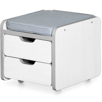 Тумбочка до парти Mealux Winnipeg White (арт. Cabinet BD-630 WG) - колір білий (коробок 1 шт.)