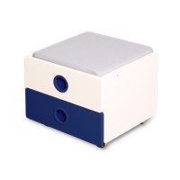 Тумбочка к парте Oxford Wite (арт.Cabinet BD-930-2 BL) - материал дерево, декор синий (коробок 1 шт.).