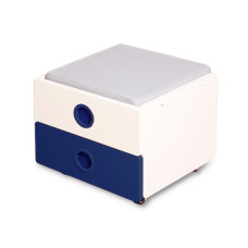 Тумбочка к парте Oxford Wite (арт.Cabinet BD-930-2 BL) - материал дерево, декор синий (коробок 1 шт.).