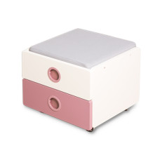 Тумбочка к парте Oxford Wite (арт.Cabinet BD-930-2 PN) - материал дерево, декор розовый (коробок 1 шт.).