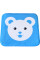 Подушка для стульчика BL (арт. Cusion BL Teddy) - цвет ткани голубой с мишкой