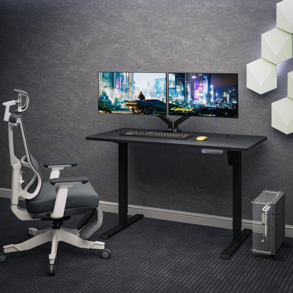 Стіл Mealux PowerDesk Energy Black з електрорегулюванням висоти (арт. EVO-201 Energy B/B) - стільниця чорна / ніжки чорні (коробок-2 шт.)