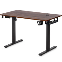 Стіл Mealux PowerDesk Energy Walnut з електрорегулюванням висоти (арт. EVO-201 Energy Walnut/B) - стільниця горіх / ніжки чорні (коробок-2 шт.)