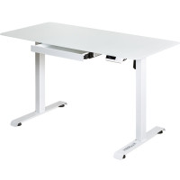 Стіл Mealux PowerDesk Glass White з електрорегулюванням висоти (арт. EVO-201 Glass/White) - стільниця скло / біла (коробок 1 шт.)