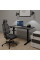 Комплект Mealux PowerDesk Lite Black + Leo Air Plus Black (арт. EVO-201 Lite B/B +Y 546 KB) - стільниця чорна / оббивка чорна (коробок 3 шт.)