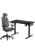 Комплект Mealux PowerDesk Lite Black + Leo Air Plus Grey (арт. EVO-201 Lite B/B +Y 546 KBG) - столешница черная / обивка серая (коробок 3 шт.)