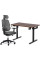 Комплект Mealux PowerDesk Lite Walnut+ Leo Air Plus Grey (арт. EVO-201 Lite Walnut /B +Y 546 KBG) - столешница дерево / обивка серая (коробок 3 шт.)