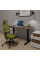 Комплект Mealux PowerDesk Lite Walnut + Leo Air Plus Green (арт. EVO-201 Lite Walnut /B +Y 546 KZ) - стільниця дерево / оббивка зелена (коробок 3 шт.)