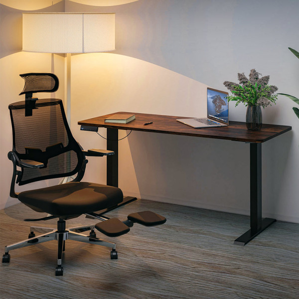 Стіл Mealux PowerDesk Duo Antique (арт. EVO-242 Duo Antique / Black) - стільниця дерево Antique/ноги чорні (коробок 2 шт.)