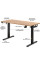 Стіл Mealux PowerDesk Duo Mahogany (арт. EVO-242 Duo Mahogany / B) - стільниця червоне дерево / ніжки чорні (коробок 2 шт.)
