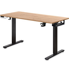 Стіл Mealux PowerDesk Duo Mahogany (арт. EVO-242 Duo Mahogany / B) - стільниця червоне дерево / ніжки чорні (коробок 2 шт.)