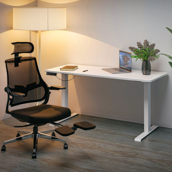 Стіл Mealux PowerDesk Duo White (арт. EVO-242 Duo W/W) - стільниця біла / ноги білі (коробок 2 шт.)