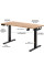 Стіл Mealux PowerDesk Duo XL Mahogany (арт. EVO-252 Duo Mahogany/B) - стільниця червоне дерево / ніжки чорні (коробок 2 шт.)