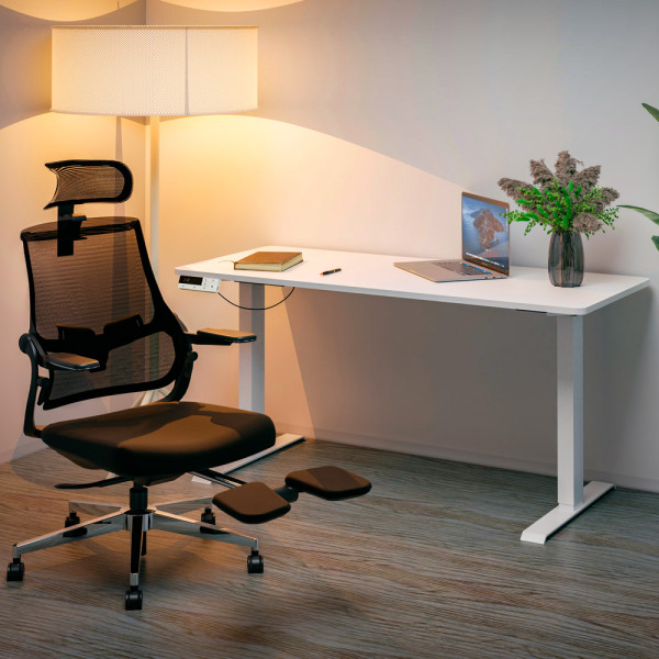 Стіл Mealux PowerDesk Duo XL White (арт. EVO-252 Duo W/W) - стільниця біла / ніжки білі (коробок 2 шт.)