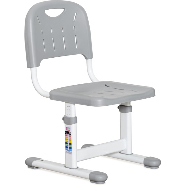 Стульчик Evo-kids EVO-301 G (арт.EVO-301 G) белый металл / сиденье,спинка,накладки-серые (коробок-1шт.)