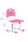 Стільчик Evo-kids EVO-301 PN (арт.EVO-301 PN) білий метал / сидіння, спинка, накладки-рожеві (коробок-1шт.)