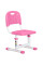 Стільчик Evo-kids EVO-301 PN (арт.EVO-301 PN) білий метал / сидіння, спинка, накладки-рожеві (коробок-1шт.)