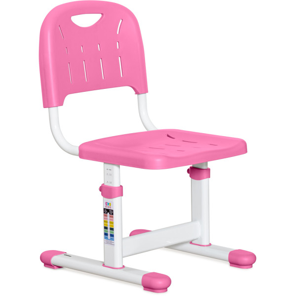 Стільчик Evo-kids EVO-301 PN (арт.EVO-301 PN) білий метал / сидіння, спинка, накладки-рожеві (коробок-1шт.)
