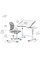 Комплект Evo-kids (стіл+cтілець) Evo-03 Ergo Grey (арт. Evo-03 Ergo G) - стільниця біла / колір пластику сірий (коробок-1 шт.)